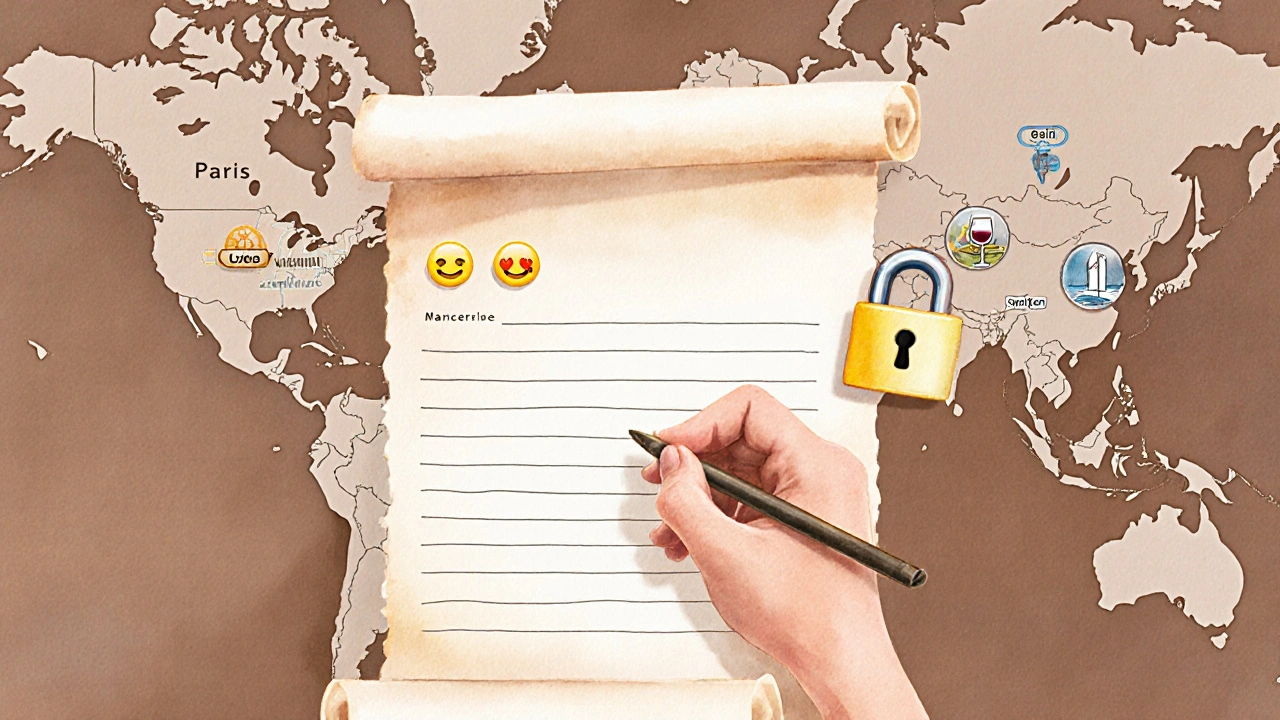 Page de profil transformée en histoire, avec cadenas de sécurité et suggestions locales en France.