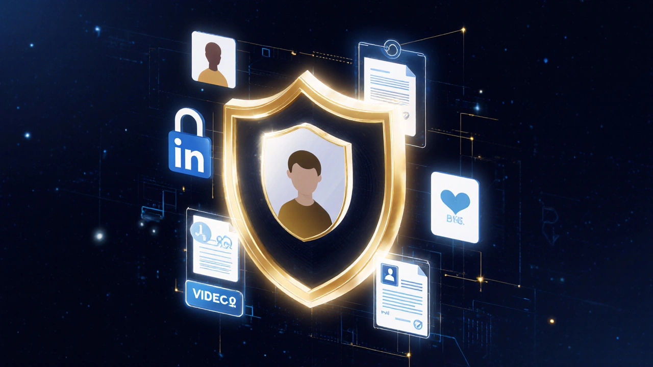 Interface numérique sécurisée vérifiant des profils par des documents et vidéo.