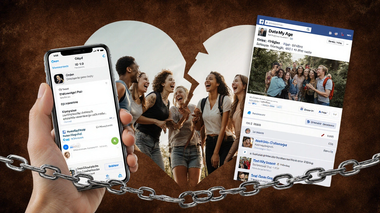 Trois alternatives réelles à DateMyAge : OkCupid, Meetup et un groupe Facebook local.