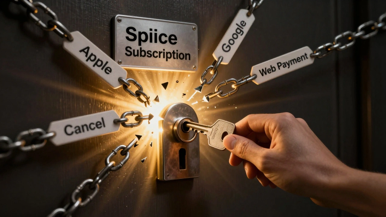 Symbolisme d'une abonnement Spiice libéré grâce à l'annulation.